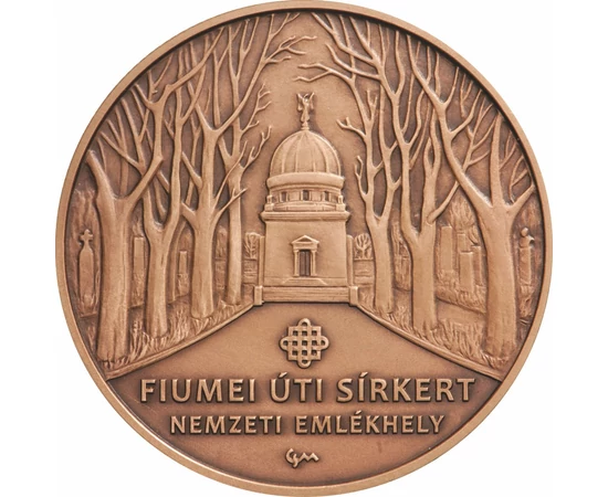 // 2000 forint, Budapest, Fiumei úti sírkert, verdefényes, rézötvözet, Magyarország, 2018 // Fiumei úti sírkert, a magyar történelem és kultúra nagyjainak nyughelye