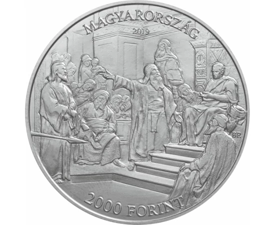 // 2000 forint, Munkácsy Mihály, verdefényes, rézötvözet, Magyarország, 2019 // Munkácsy Mihály, a romantika realista festője és a Krisztus-trilógia alkotója