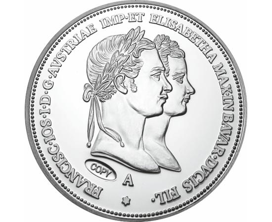 // 1 florin utánveret, Eljegyzési 1 florin ezüstözött rézötvözet, utánveret, másolat, nem pénz, replica, no coin