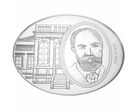 ovális emlékérem, Jókai Mór, tükörveret