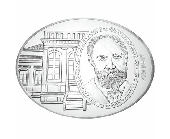 ovális emlékérem, Jókai Mór, tükörveret