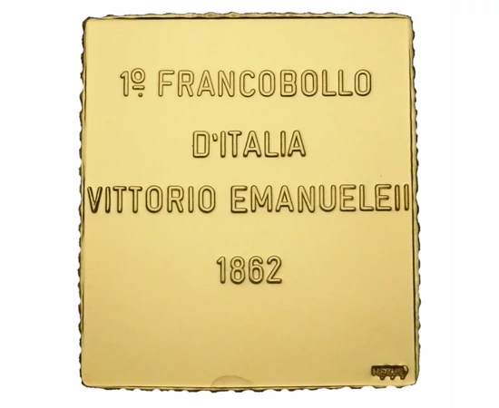 1 Francobollo, 1862, bélyegérem, aranyozott