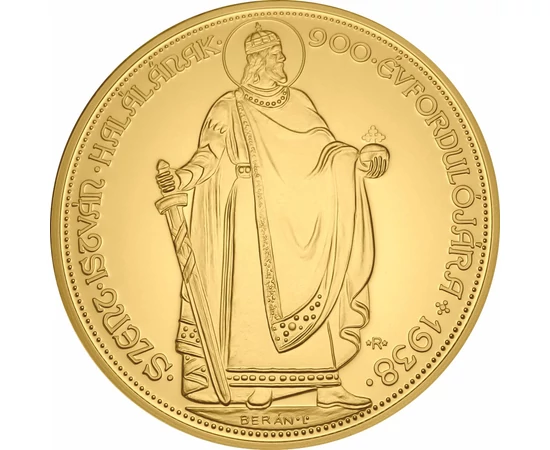 Szent István 100 aranypengő, 1938, utánveret