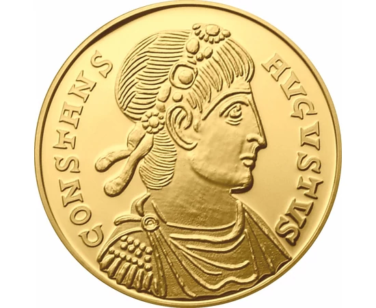 I. Constans római császár arany solidus érme, utánveret