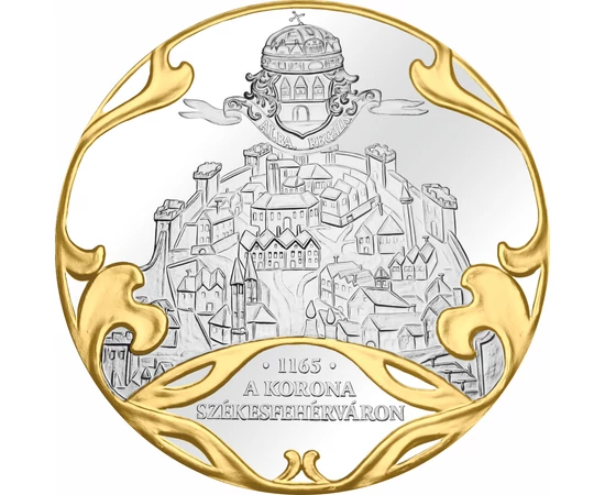 Székesfehérvár, a koronázóváros, ezüstözött, aranyozott érem