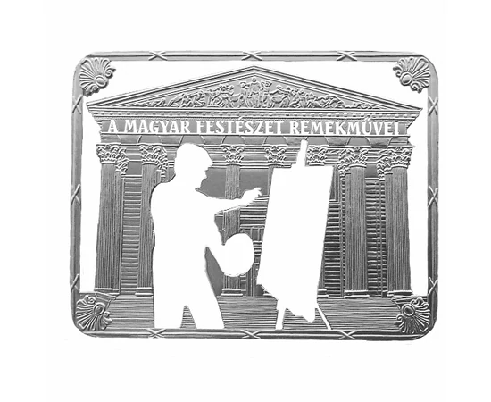 Vágó Pál: Magyarok Kijev előtt, ezüstözött érem