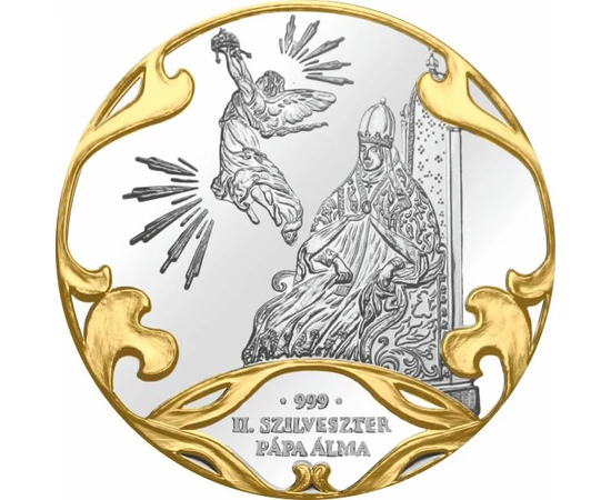 II. Szilveszter pápa álma, érem, Magyarország